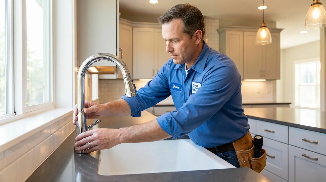 Kitchen faucet installation by Johns Plumbing LLC in Broken Arrow